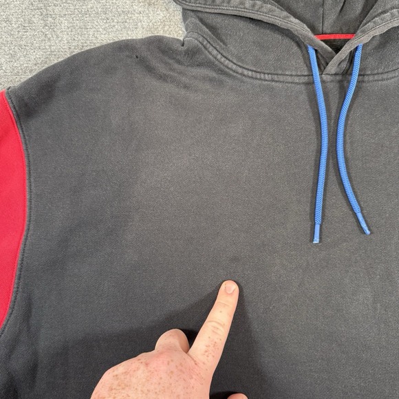 Nike Air Jordan Hoodie Mens 2XL Black Red Colorblock Jumpman Basketball Pullover - Picture 9 of 13